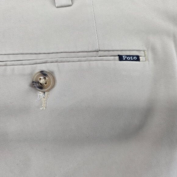 Polo Ralph Lauren Chino Pants Mens Lt Khaki Stretch Straight Fit Sz 38x29.5 - Picture 11 of 13